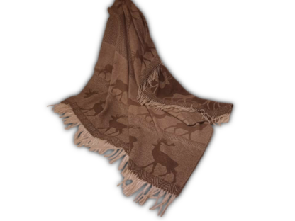 Merino vilnos pledas Briedžiai 140x200 cm - Image 4